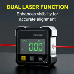 4-Side Magnetic Digital Angle Gauge with Laser New HomeGoods