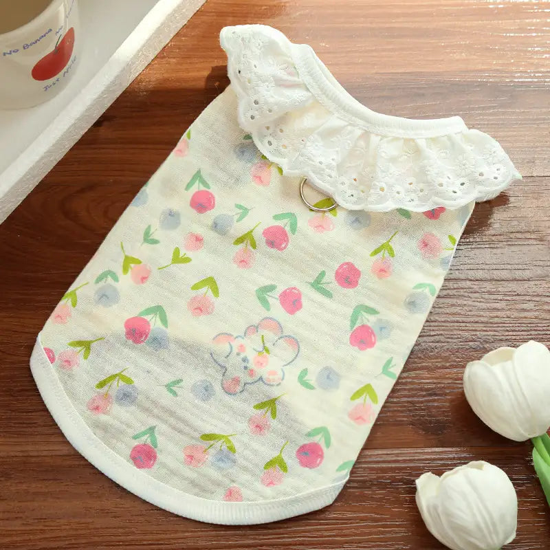Pet pure cotton yarn breathable dog cat clothes to prevent hair loss - New HomeGoods