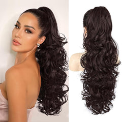 Clip-on Wavy Ponytail Extension