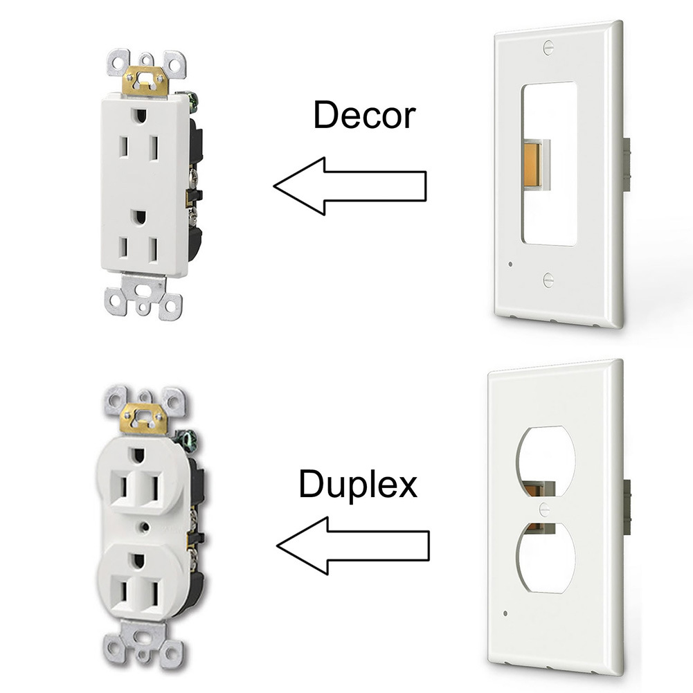 Outlet Wall Plate With Led Night Lights-No Batteries Or Wires [UL FCC CSA CERTIFIED] New HomeGoods