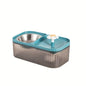 2-in-1 Pet Water Fountain and Food Bowl Set