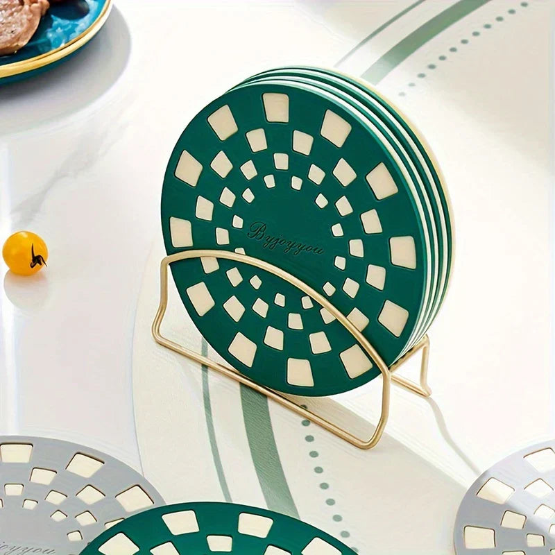 2-in-1 Silicone Trivet Mat Pot Holder Set