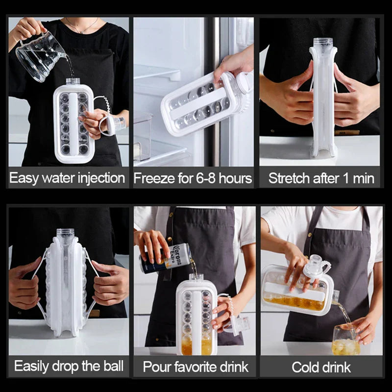 2-In-1 Sphere Ice Mold & Portable Bottle Jug