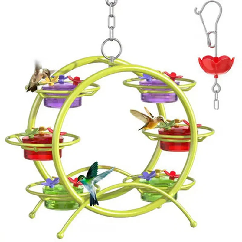 Pinwheel-Shaped Outdoor Hummingbird Feeder