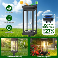 Waterproof Solar Garden Pathway Lights with Automatic On And Off