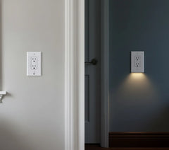 Outlet Cover with Integrated LED Night Light