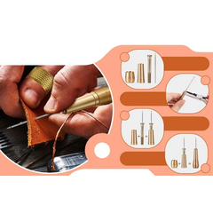 5-piece stitch set for leather sewing with waxed thread