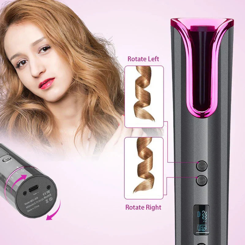 2Nd Gen Automatic Hair Curler Wand Cordless
