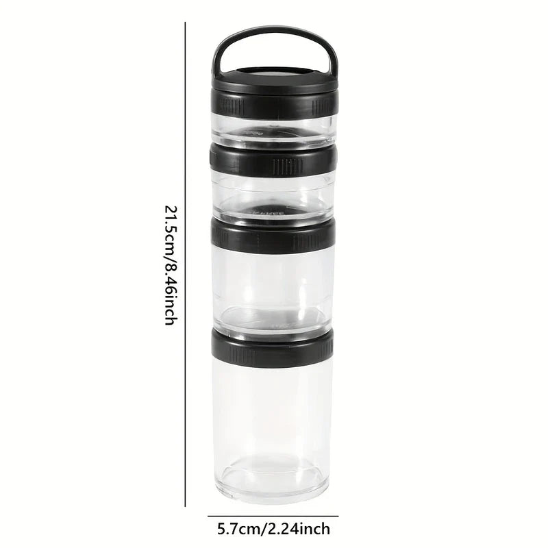 3-Tier Stackable Airtight Storage Canister Jar