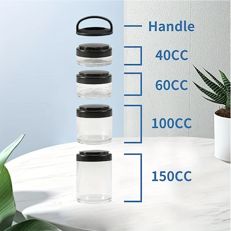 3-Tier Stackable Airtight Storage Canister Jar