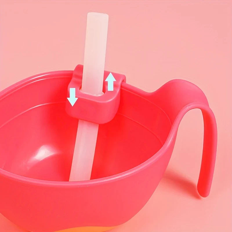 3-In-1 Spill Proof Baby Snack Bowl With Straw Lid