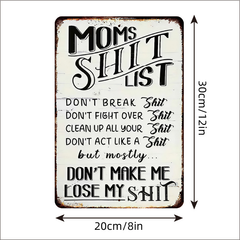 Mom's Funny Home Sign