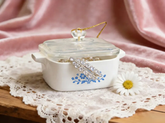 Mini Cornflower Trinket Box – Corning Ware–Inspired Casserole