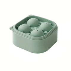 4-Cavity Large Sphere Ice Ball Mold Tray With Lid