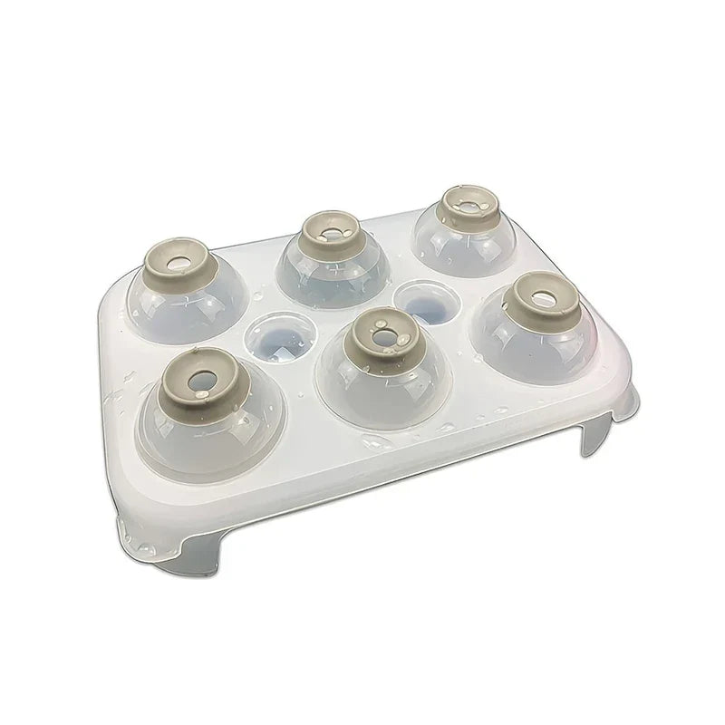 4-Cavity Sphere Ice Ball Maker Mold Tray with Lid