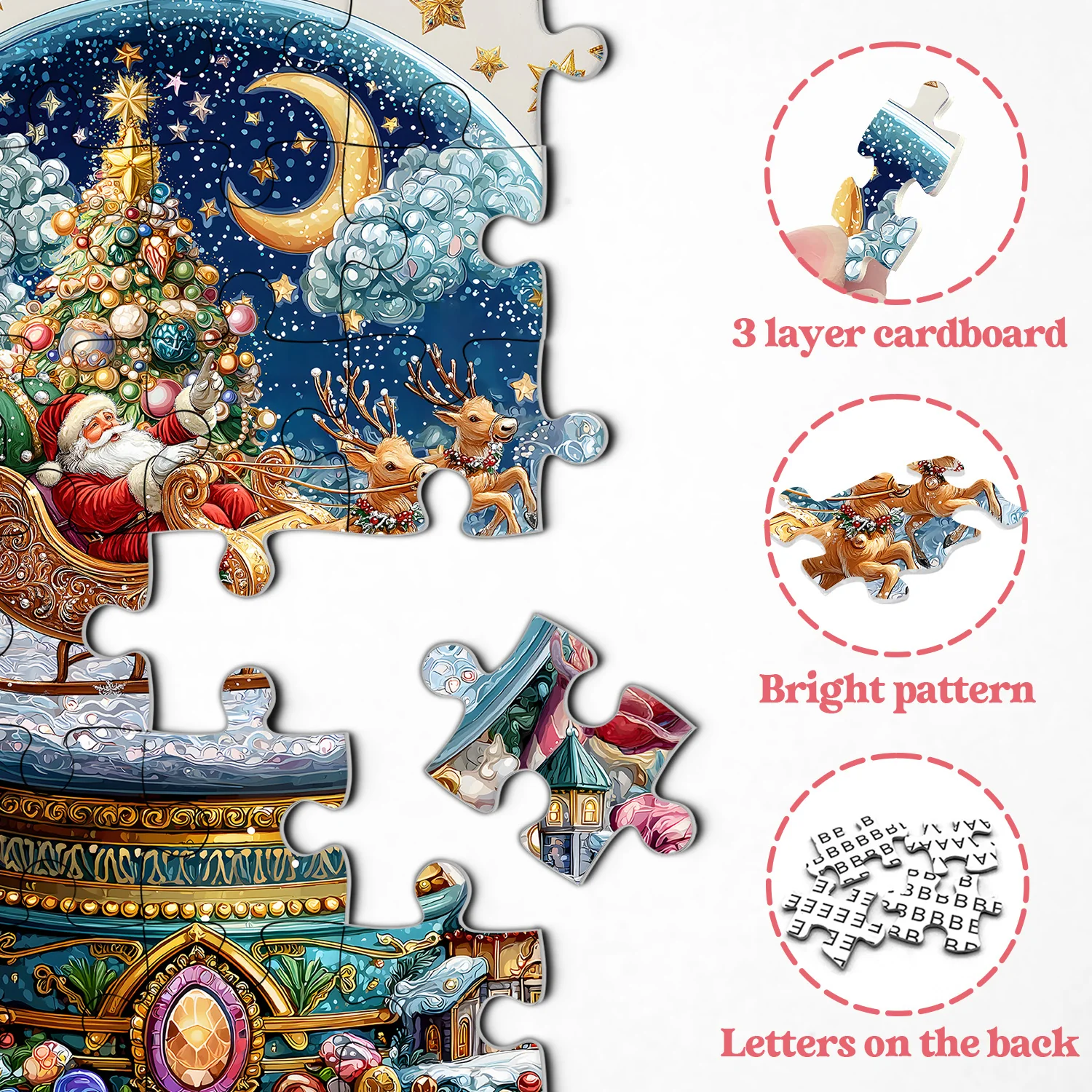 Christmas Crystal Ball Jigsaw Puzzles 1000 Pieces New HomeGoods