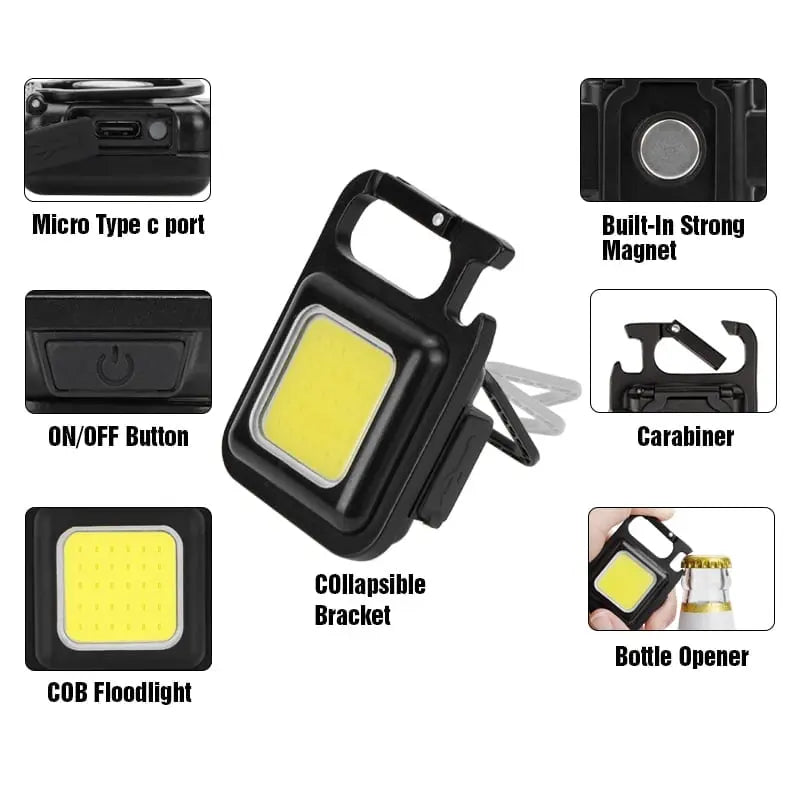 Multifunctional Keychain Rechargeable Light - New HomeGoods