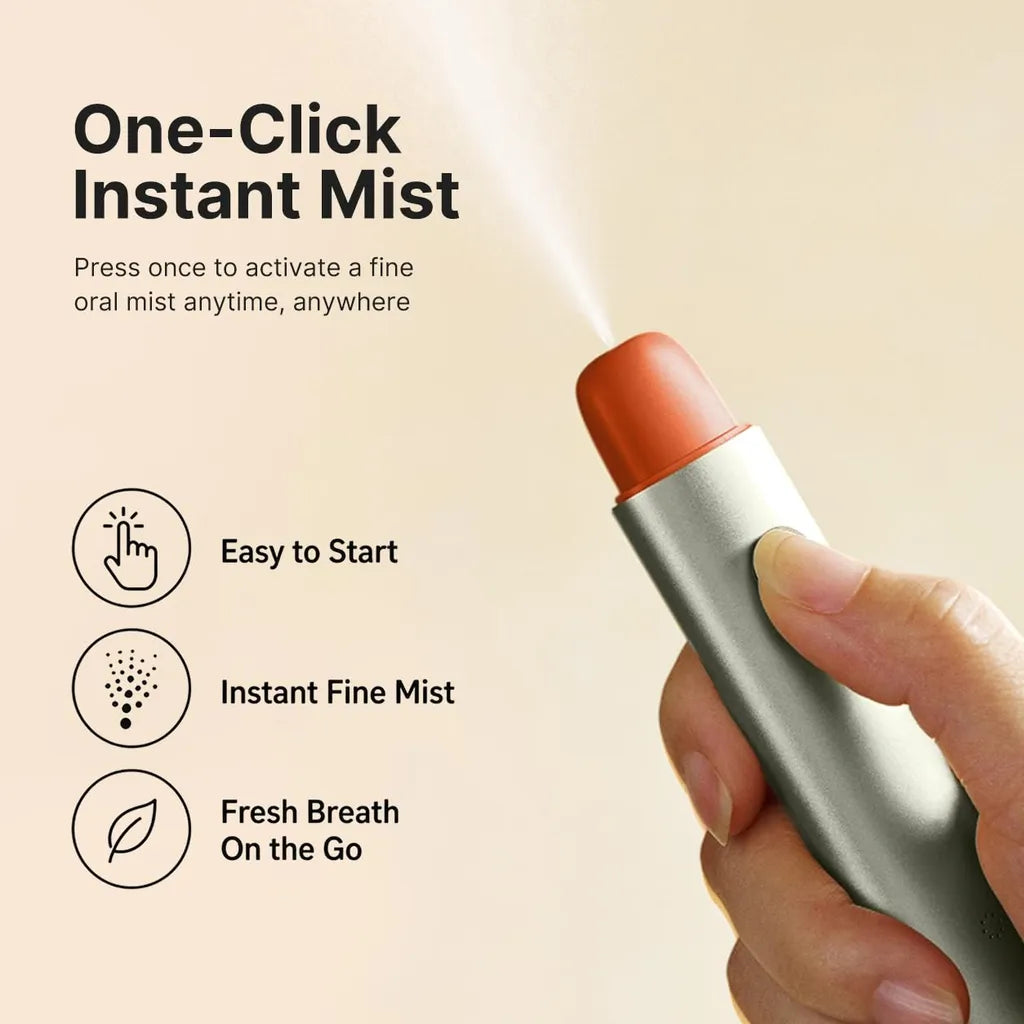 One-click instant mist activation for Zdeer oral spray
