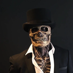 Full-Head Realistic Skull Mask – Scary Halloween Costume for Adults