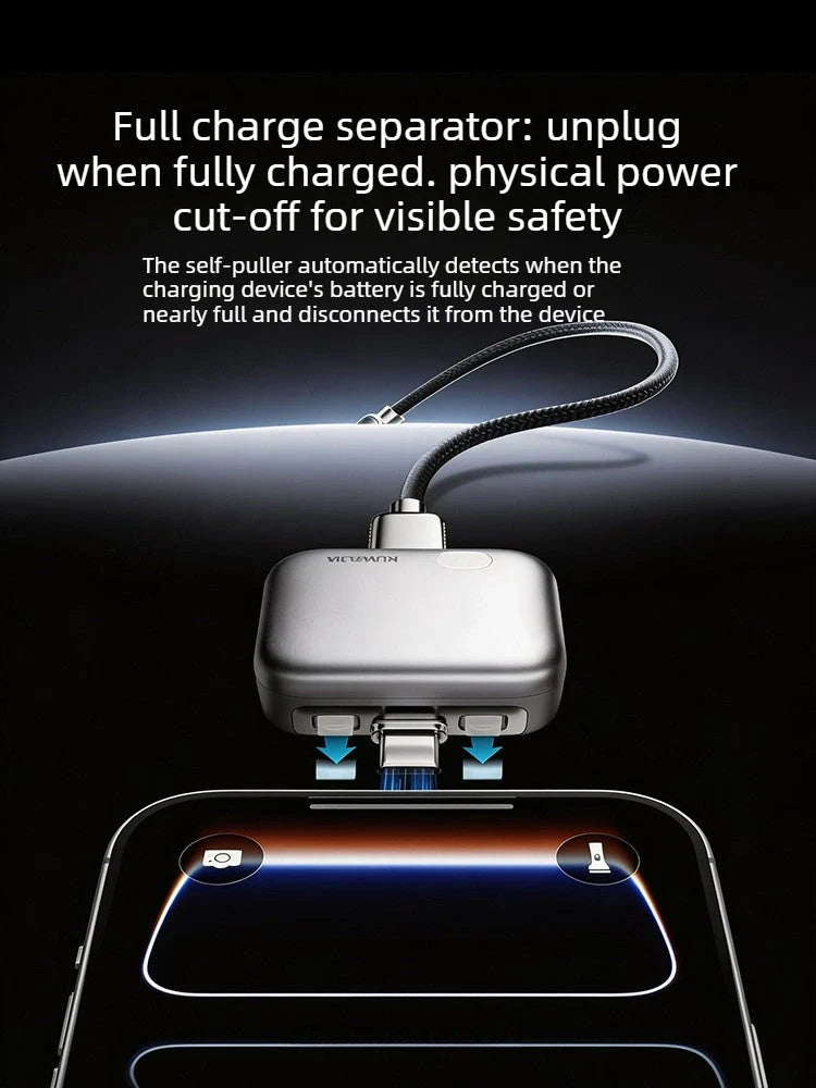 140W AI Fast Charger: Type-C Auto Power-Off & Overcharge Protection Cable