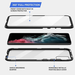Anti-peeping Magnetic Tempered Glass Double-sided Phone Case For Samsung
