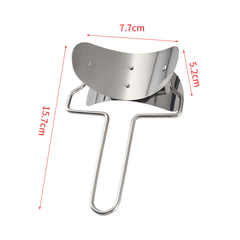 Stainless steel dumpling wrapper cutter with handle, 7.7cm wide