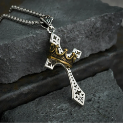 Kingdom Cross & Crown Pendant