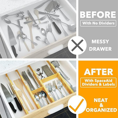 Adjustable Bamboo Drawer Organizer – Turn Messy Drawers Into Organized Spaces