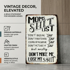 Mom's Funny Home Sign
