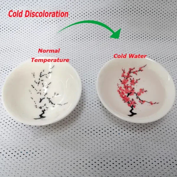 Magic Sakura Sake Cup: Color Changes with Temperature New HomeGoods