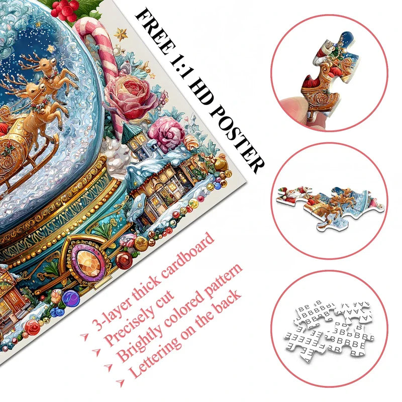 Christmas Crystal Ball Jigsaw Puzzles 1000 Pieces New HomeGoods