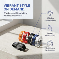 Wearable Perfume Spray Bracelet, Refillable Scent Atomizer Wristband, One Touch Portable Fragrance Wrist Scent Band, Adjustable Silicone Perfume Bracelet for Men Women