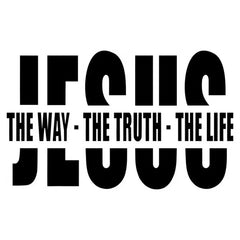 Jesus-The Way The Truth The Life Christian Vinyl Decal Car Sticker