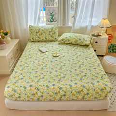 Deep Pocket Floral Cotton Fitted Sheet – No More Slipping