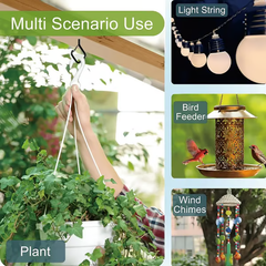 Windproof Safety Hooks for Outdoor Lights & Decorations (20PCS)