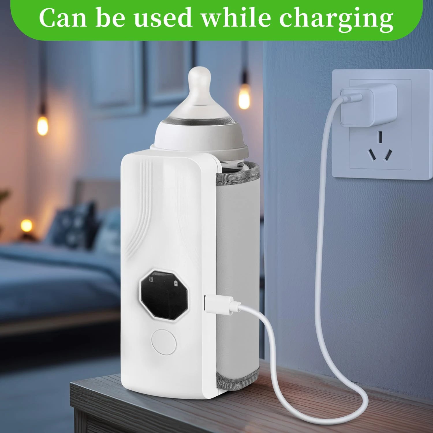 Portable Bottle Warmer USB Rechargeable for Travel and Baby Feeding