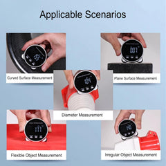 Digital Tape Measure, 656.2ft Long Distance Electronic Rolling Ruler LCD Display, 260mAH Battery, USB Rechargeable Rolling Distance Measuring Tool for Circular Flat Curved Diameter
