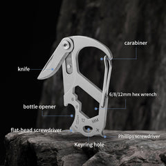 Multifunctional Mini EDC Carabiner Keychain