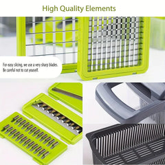8-in-1 Mandoline Slicer Vegetable Chopper Set