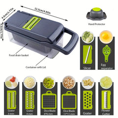 8-in-1 Mandoline Slicer Vegetable Chopper Set
