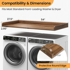 Washer Dryer Countertop, 27.5"x54" Wood Washer and Dryer Countertop wi