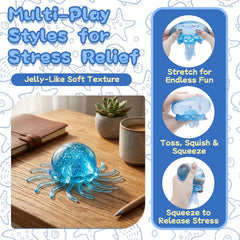 Squishy Jellyfish Design Stress Ball for Boys Girls, Ultra Soft Summer