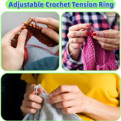 Adjustable Crochet Yarn Tension Ring Set – Make Crocheting Easier & More Comfortable