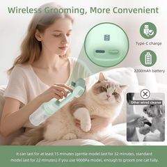 Pet grooming vacuum cleaner - silent handheld vacuum brush