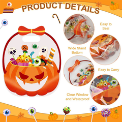 Halloween Treat Bags with Handles – Pumpkin & Cauldron Goodie Bags