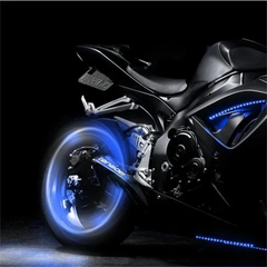 Weatherproof LED Tyre Lights compatible with US and UK tire valves.