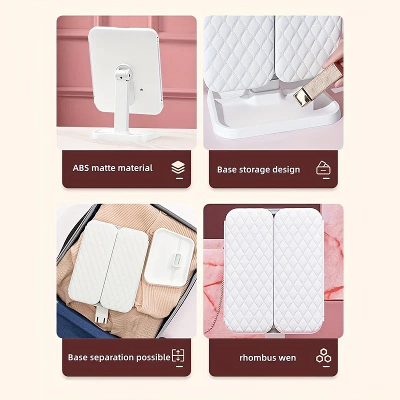 8th Generation Folding LED Travel Makeup Mirror
