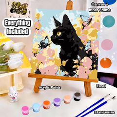 Paint  by  Numbers  Digital Oil Painting Set | Includes canvas, paints, brushes, and easel