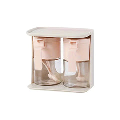 Airtight Glass Spice Jar With Spoon Lid Seal