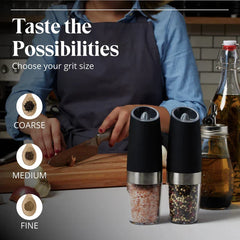 Automatic Electric Salt Pepper Grinder Set